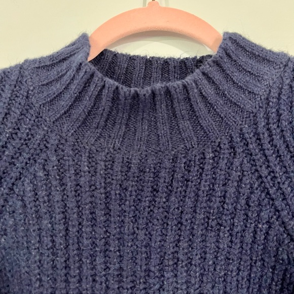 Navy blue high neck sweater - Picture 3 of 6